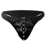 Submission-Tanga mit Metallkette (veganes Leder)