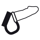 Verstellbarer Penis- & Hodenring BDSM (veganes Leder & Metall)