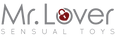 Mr. Lover Logo mit rotem Herzschloss – stilisiertes, modernes Design mit dem Claim ‚Sensual Toys‘ darunter