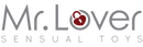 Mr. Lover Logo mit rotem Herzschloss – stilisiertes, modernes Design mit dem Claim ‚Sensual Toys‘ darunter