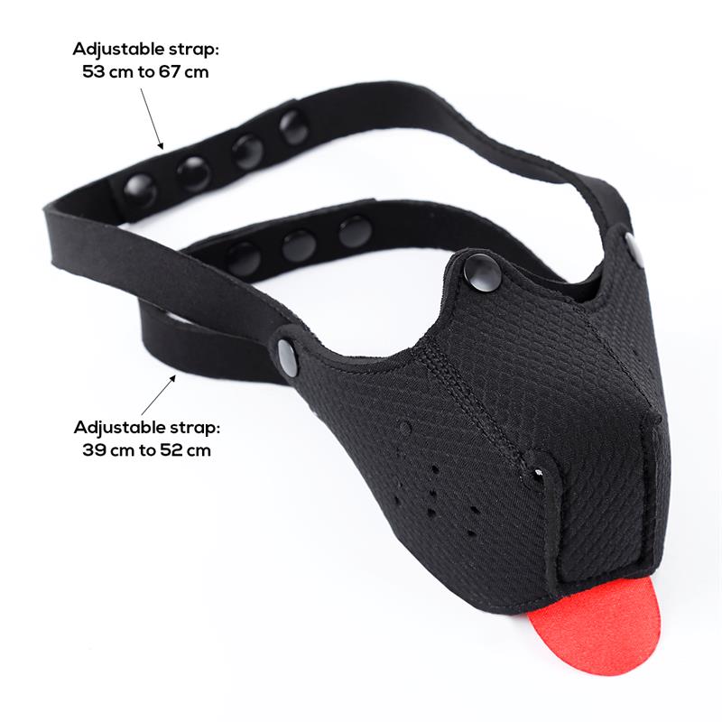 Rot Neopren Welpen Gesichtsmaske BDSM