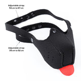 Rot Neopren Welpen Gesichtsmaske BDSM