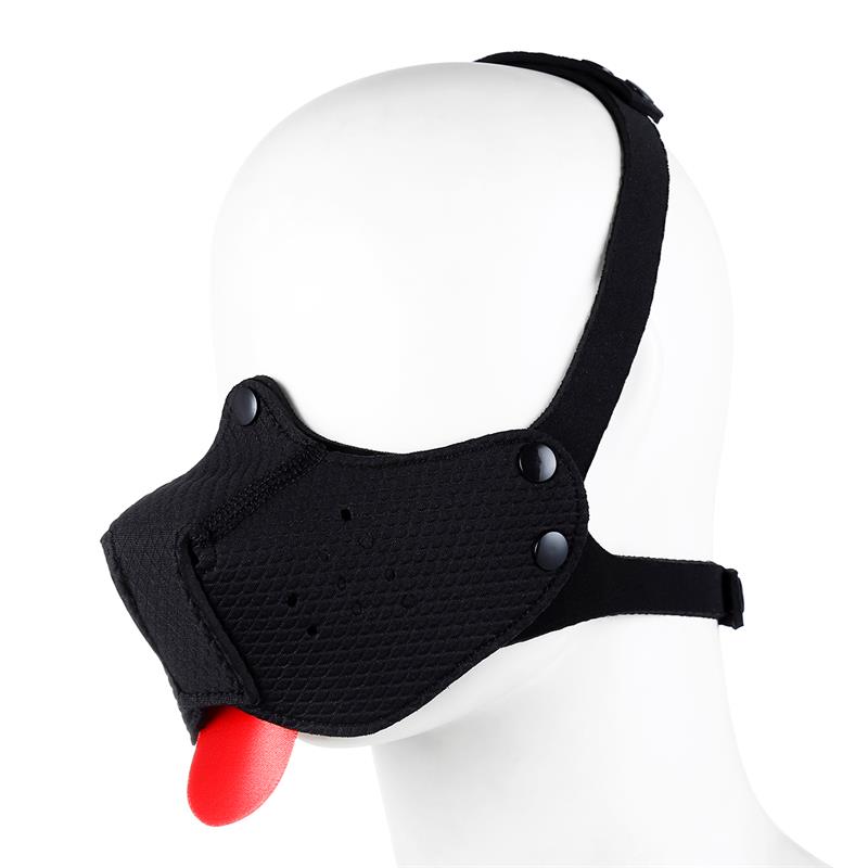 Rot Neopren Welpen Gesichtsmaske BDSM