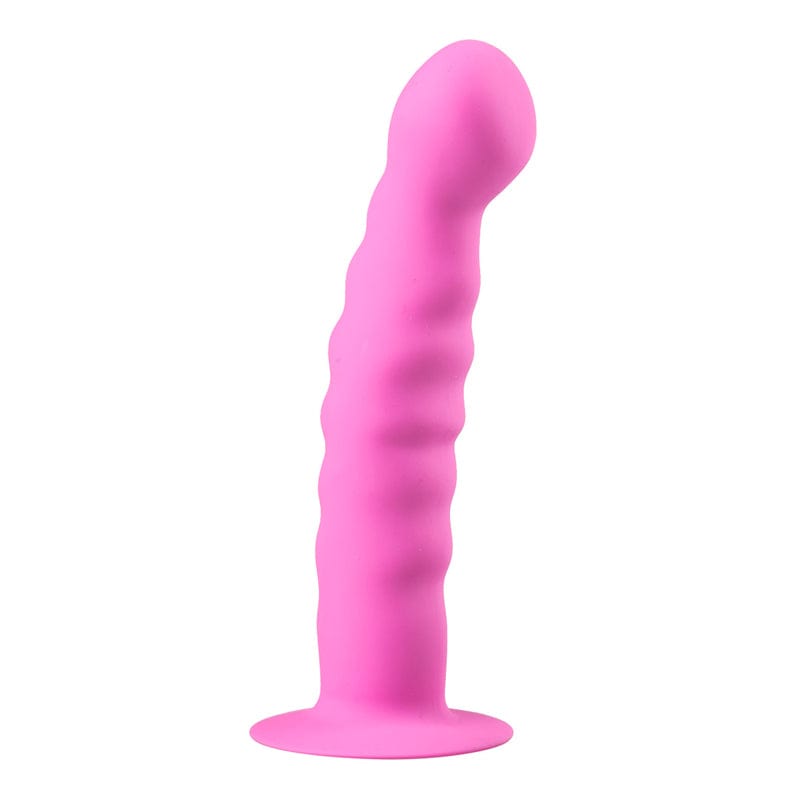 Rosa Saugnapf-Dildo aus Silikon Analdildo