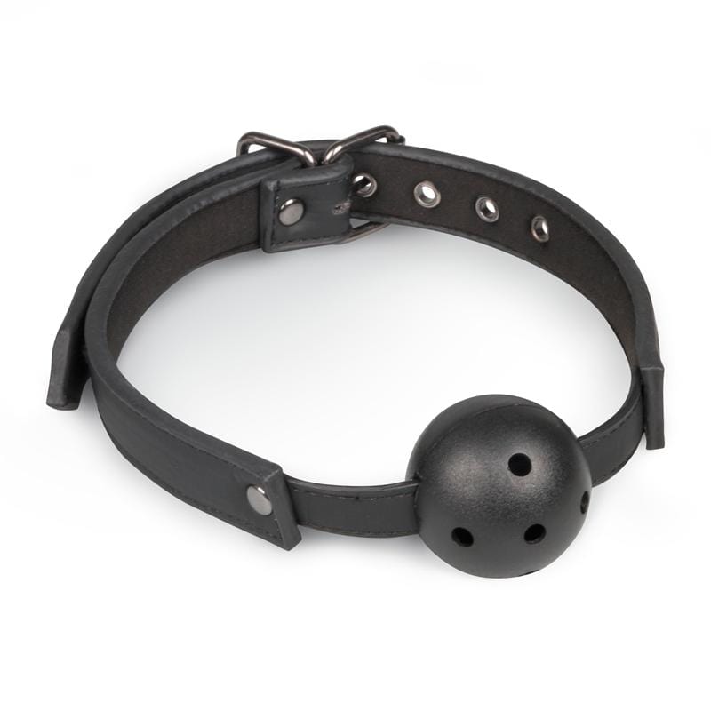 Schwarz Ballknebel mit PVC-Ball BDSM