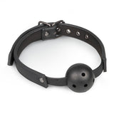 Schwarz Ballknebel mit PVC-Ball BDSM