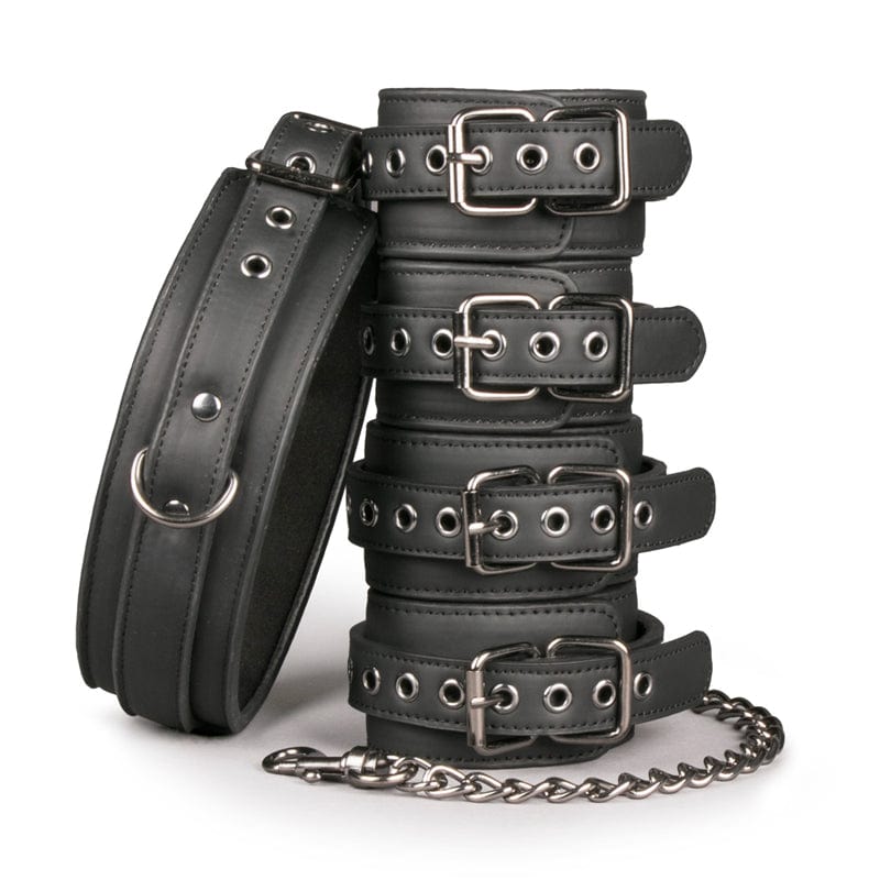 Fetisch-Set mit Halsband, Fußgelenk- und Handgelenkmanschetten-Mr. Lover - Sensual Toys