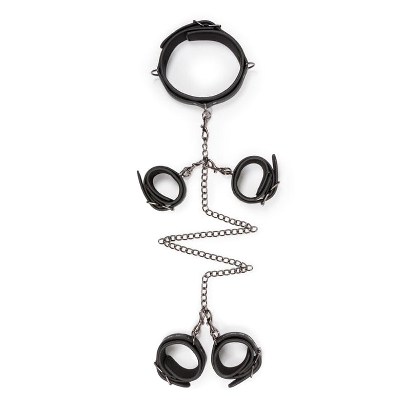 Fetisch-Set mit Halsband, Fußgelenk- und Handgelenkmanschetten-Mr. Lover - Sensual Toys
