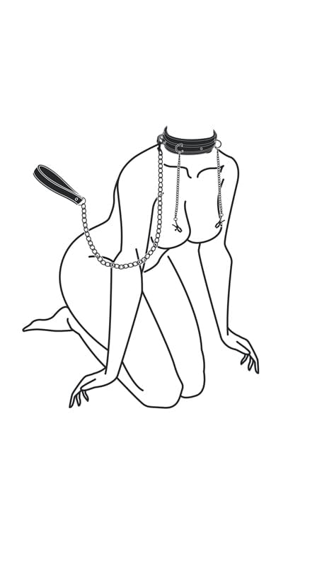 Lederhalsband mit Nippelklemmen-Mr. Lover - Sensual Toys