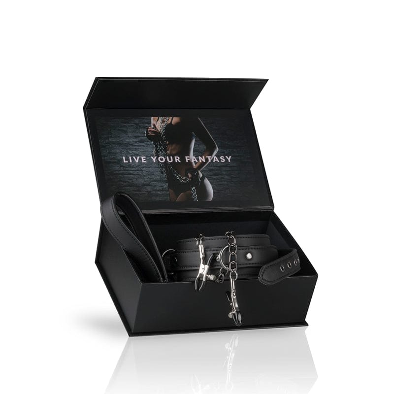 Lederhalsband mit Nippelklemmen-Mr. Lover - Sensual Toys