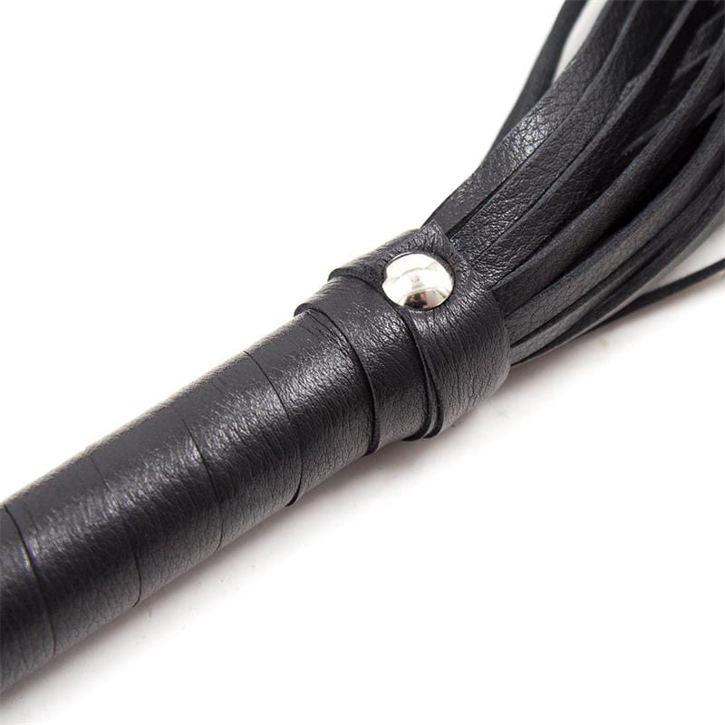 Schwarz Flogger 69 cm - Vegan BDSM