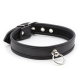 Schwarz Halsband mit O-Ring BDSM