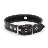 Schwarz Halsband mit O-Ring BDSM