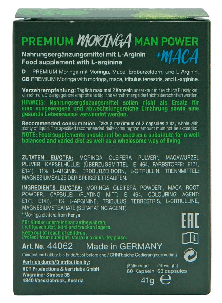 Pure Moringa + Maca Man Power Erotik