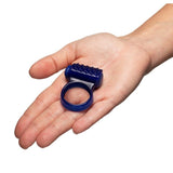 Ergonomischer Vibrationsring aus Silikon mit Rippenstruktur – Pleasure Vibes