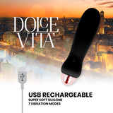 Kompakter Silikon-Vibrator mit maximalem Volumen – Dolce Vita Five
