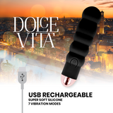 Wiederaufladbarer Silikon-Vibrator mit voluminösem Design – Dolce Vita Six
