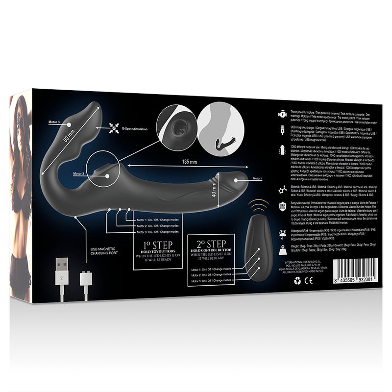 Riemenloser Strap-On-Vibrator Mit Fernbedienung