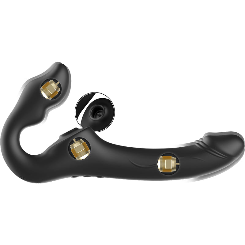 Riemenloser Strap-On-Vibrator Mit Fernbedienung