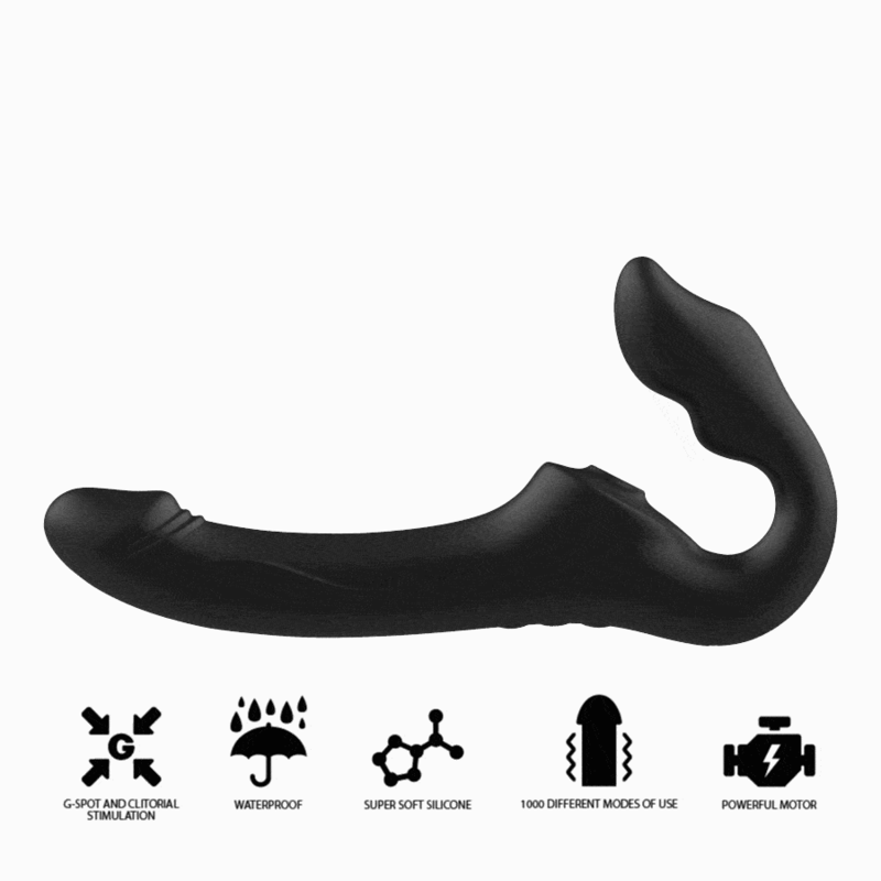 Riemenloser Strap-On-Vibrator Mit Fernbedienung