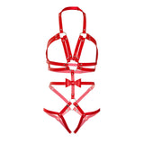 Kink Harness aus veganem Leder mit Nieten & verstellbaren Riemen