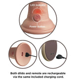 Vibrator-Dildo mit Fernbedienung 23 cm