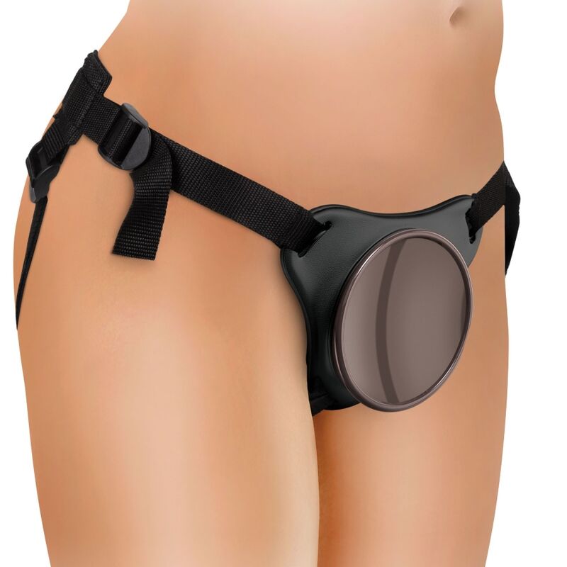 ELITE – Deluxe Harness-Set mit Dildo (20,3 cm) & Testikel-Ring