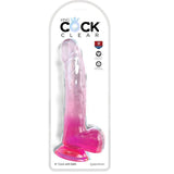 CLEAR Realistischer Dildo mit Hoden