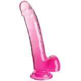 CLEAR Realistischer Dildo mit Hoden