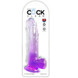 CLEAR Realistischer Dildo mit Hoden