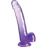 CLEAR Realistischer Dildo mit Hoden
