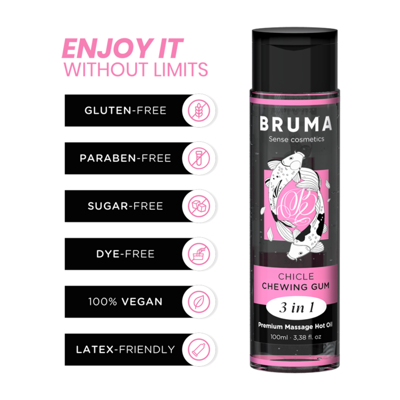 Massageöl Premium 3-in-1 – Kaugummi