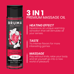 Massageöl Premium 3-in-1 – Erdbeere