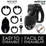 Midnight Cell Peniskäfig mit Innenverriegelung - Größe M