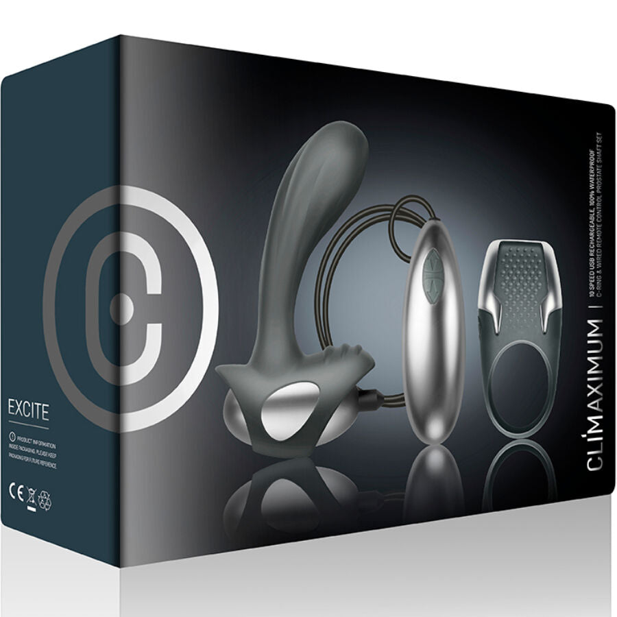 EXCITE KIT - Penisring + Prostata Massagegerät