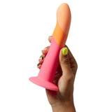 Gebogener G-Punkt Silikondildo mit starkem Saugnapf – Dizi 18 cm