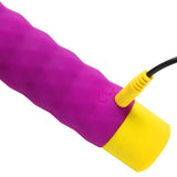 Gerippte Mini-Vibrationskugel aus Silikon – Beat Violett
