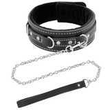 Halsband aus veganem Leder mit Leine