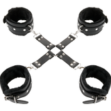 Set aus Hand- & Fußfesseln, veganes Leder