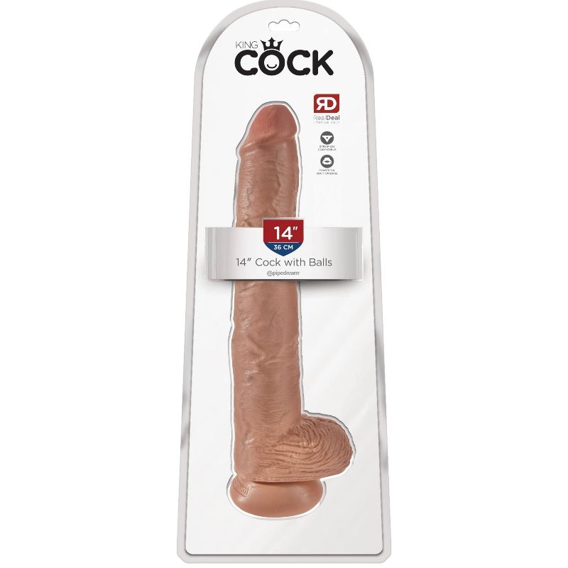 Realistischer Dildo mit Hoden (35,6 cm)