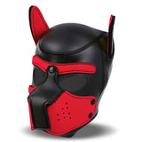 Rot Hound Dog Mask mit abnehmbarer Schnauze BDSM