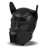 Schwarz Hound Dog Mask mit abnehmbarer Schnauze BDSM