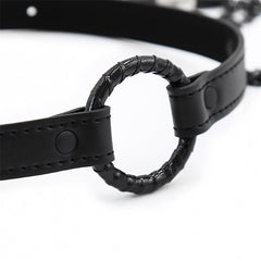 Ringknebel und Nippelklemmen aus veganem Leder-Mr. Lover - Sensual Toys