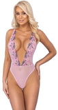 Body mit Floralstickerei Damen Dessous