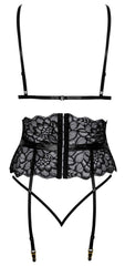 Dessous Set Schwarz mit Spitze-Mr. Lover - Sensual Toys