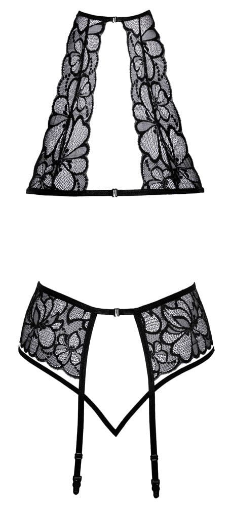 Dessous Set Schwarz mit Spitze Dessous Damen