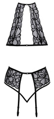 Dessous Set Schwarz mit Spitze-Mr. Lover - Sensual Toys
