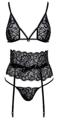 Dessous Set Schwarz mit Spitze-Mr. Lover - Sensual Toys