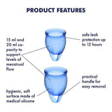 Feel Confident Menstruationstasse 2-teilig Damenhygiene