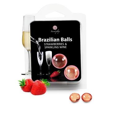 Erdbeere & Sekt Ölkugeln Brazilian Balls Massageöle
